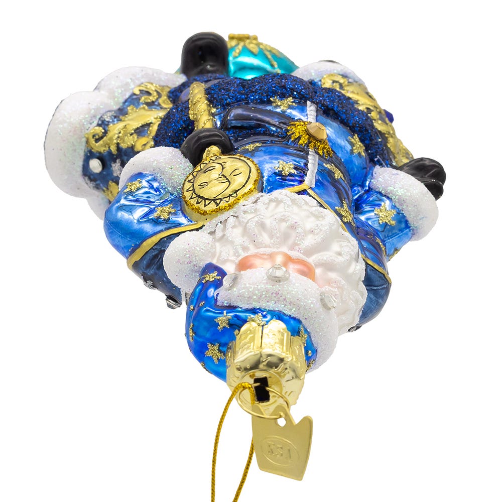 Bellissimo Glass Celestial Santa Ornament - - Christmas >> Ornaments >> Glass