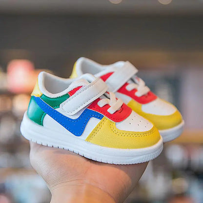 Leather Multicolor Toddler Rubber Shoes - Kia Day Design