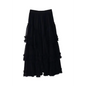 Lace Layered Long Skirt – Elegant Gothic Lolita Princess - Black - Skirts