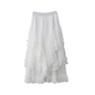 Lace Layered Long Skirt – Elegant Gothic Lolita Princess - White - Skirts