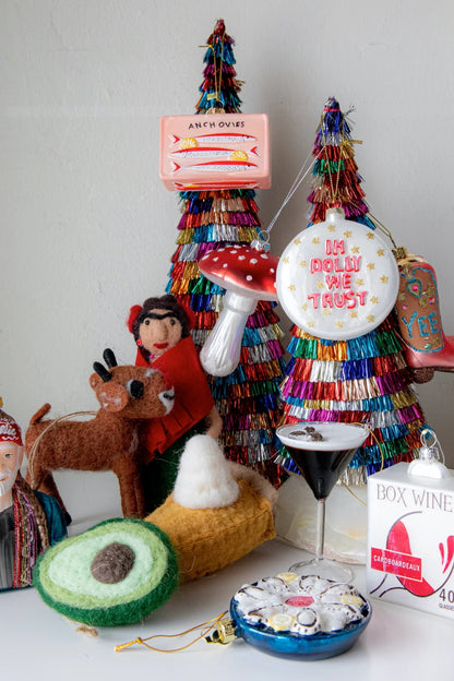 Rudolph Wool Felt Ornament - - Christmas
