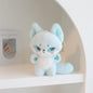 Kawaii Emotion Wolf Plush Toy - Cute Stuffed Wolf Doll - Blue 13cm keychain -