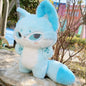 Kawaii Emotion Wolf Plush Toy - Cute Stuffed Wolf Doll - Blue 35cm doll -