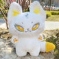 Kawaii Emotion Wolf Plush Toy - Cute Stuffed Wolf Doll - White 35cm doll -