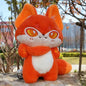 Kawaii Emotion Wolf Plush Toy - Cute Stuffed Wolf Doll - Orange 35cm doll -