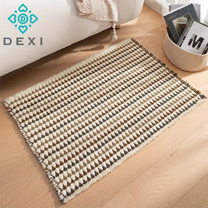 Geometric Pattern Long Pile Area Rugs - Kia Day Design