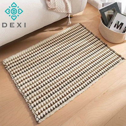Geometric Pattern Long Pile Area Rugs - Kia Day Design