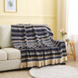 Nordic Style Leaf Edge Knitted Throw Blanket - Kia Day Design