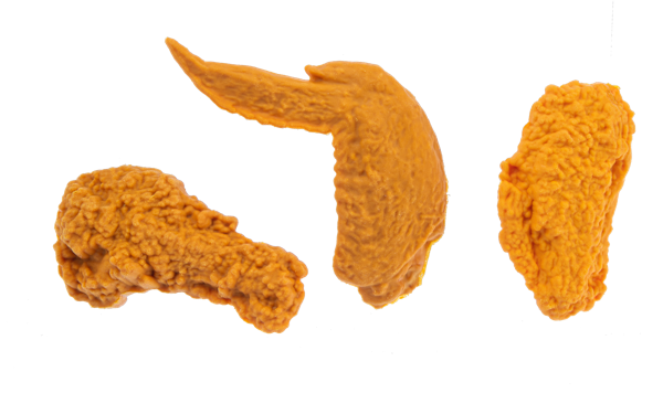 Fried Chicken Erasers in Bucket | Set of 8 - - Gifts