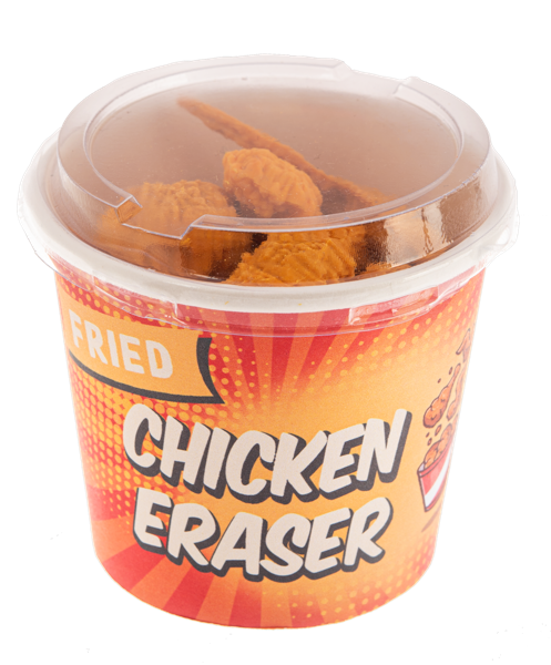 Fried Chicken Erasers in Bucket | Set of 8 - - Gifts
