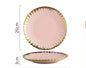 Nordic Creative Ceramic Chrysanthemum Dinner Set - Pink One size - plates