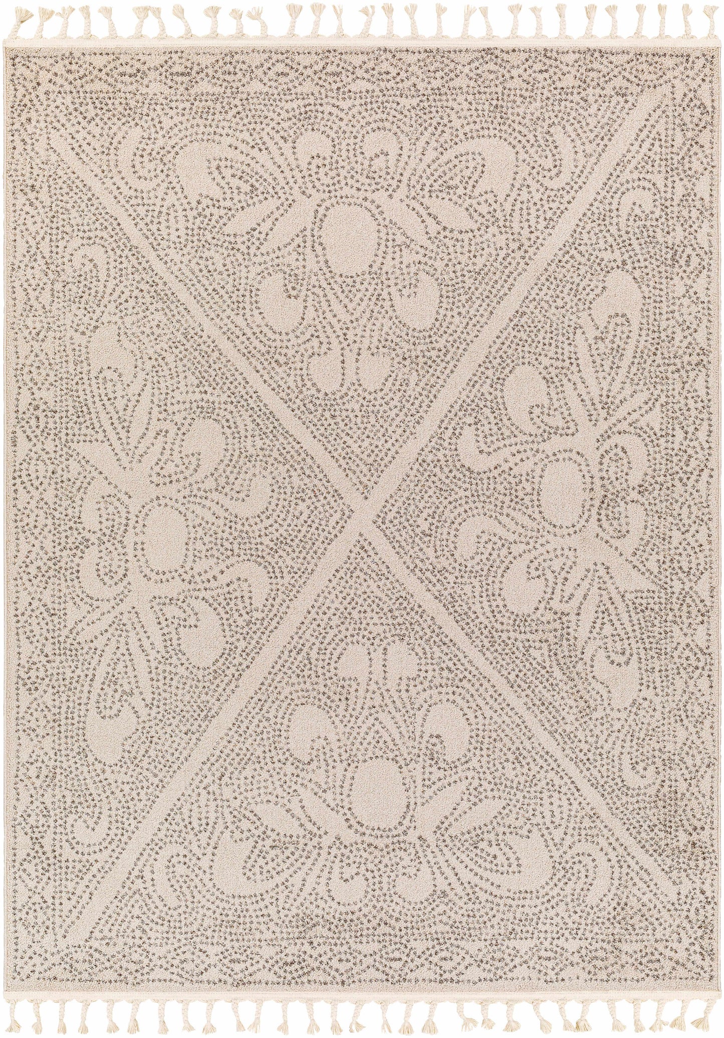 Birdwood Cream & Brown Area Rug - - Rugs