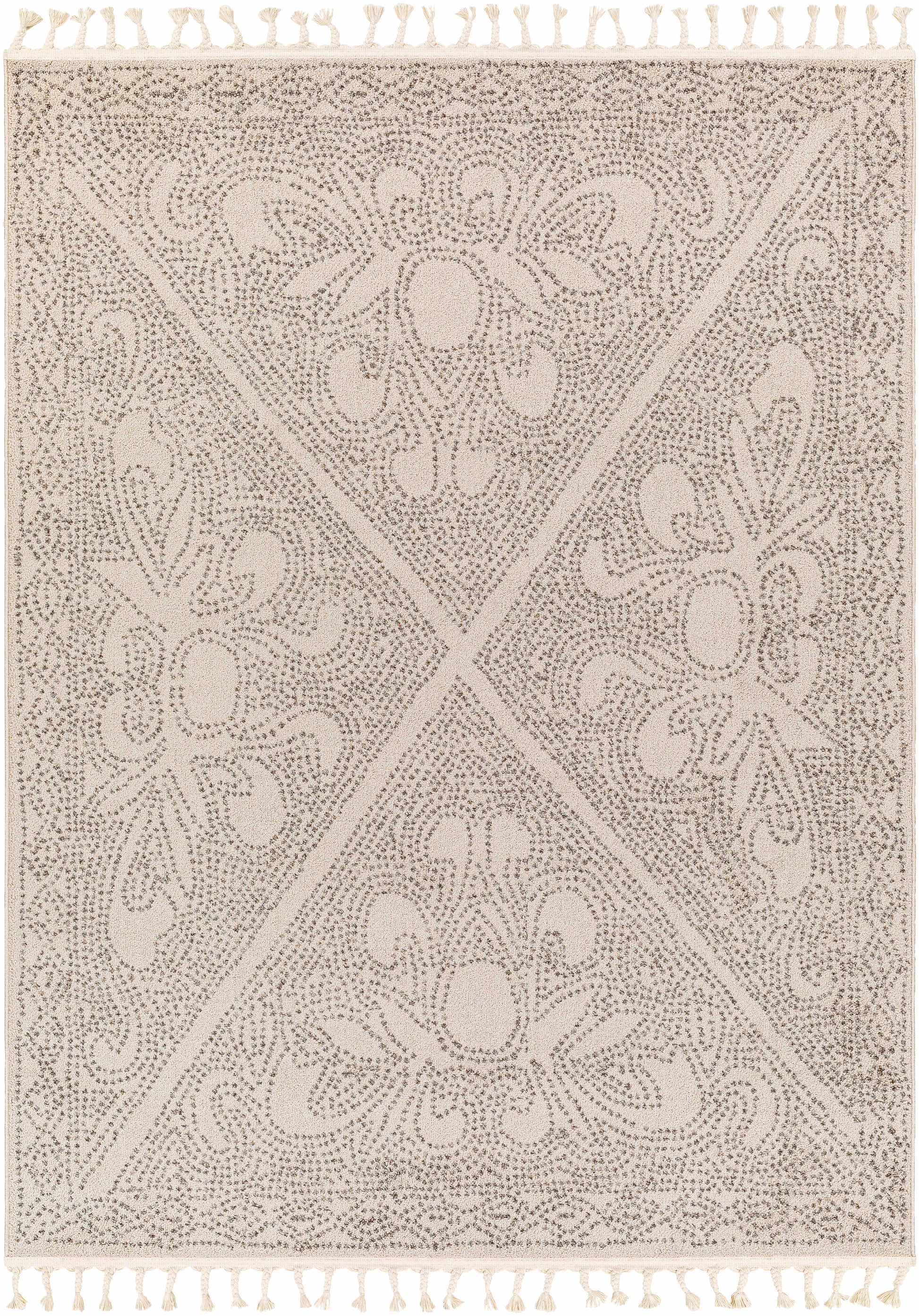 Birdwood Cream & Brown Area Rug - - Rugs