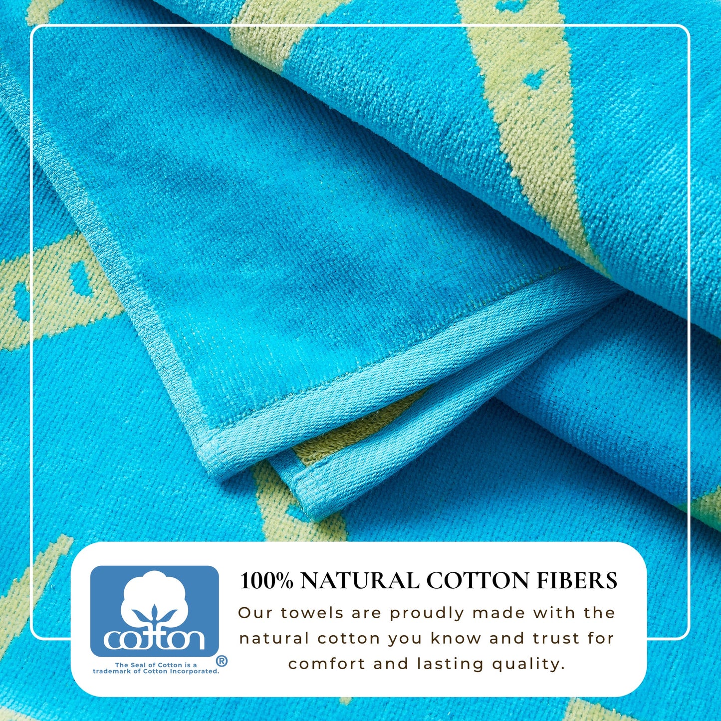 Cotton Velour Beach Towel - Maui Collection - - Beach Towels