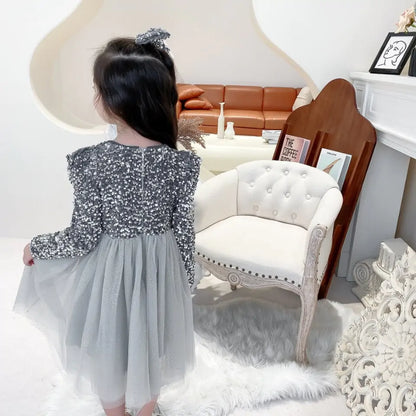 Spring Sequin Girls Dress