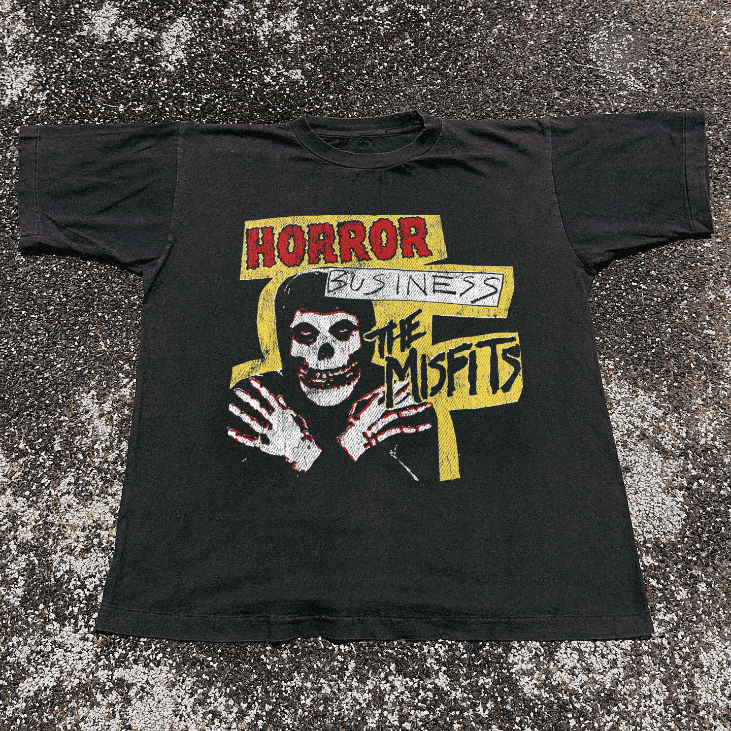 Misfits 'Horror Business' Black Vintage Washed Tee- Parallel- {{Product type}}