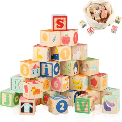 Wooden ABC Building Blocks Default Title