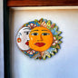 Extra Large Talavera Sun & Moon Wall Art Mexican Eclipse Decor - - Talavera Wall Art