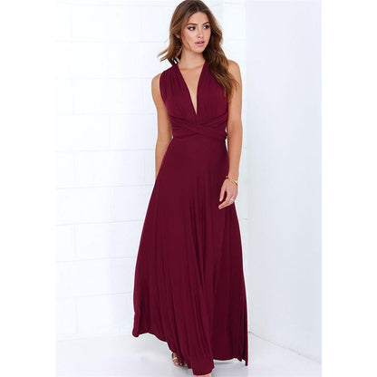 Long Wrap Dress - - dress