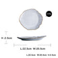 Ceramic Irregular Dinnerware Set with Bowls and Plates - White-6 inch handmade bowl - dinnerware