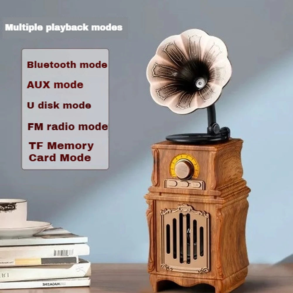 Retro Wireless Bluetooth Mega Bass Sound Mp3 Player