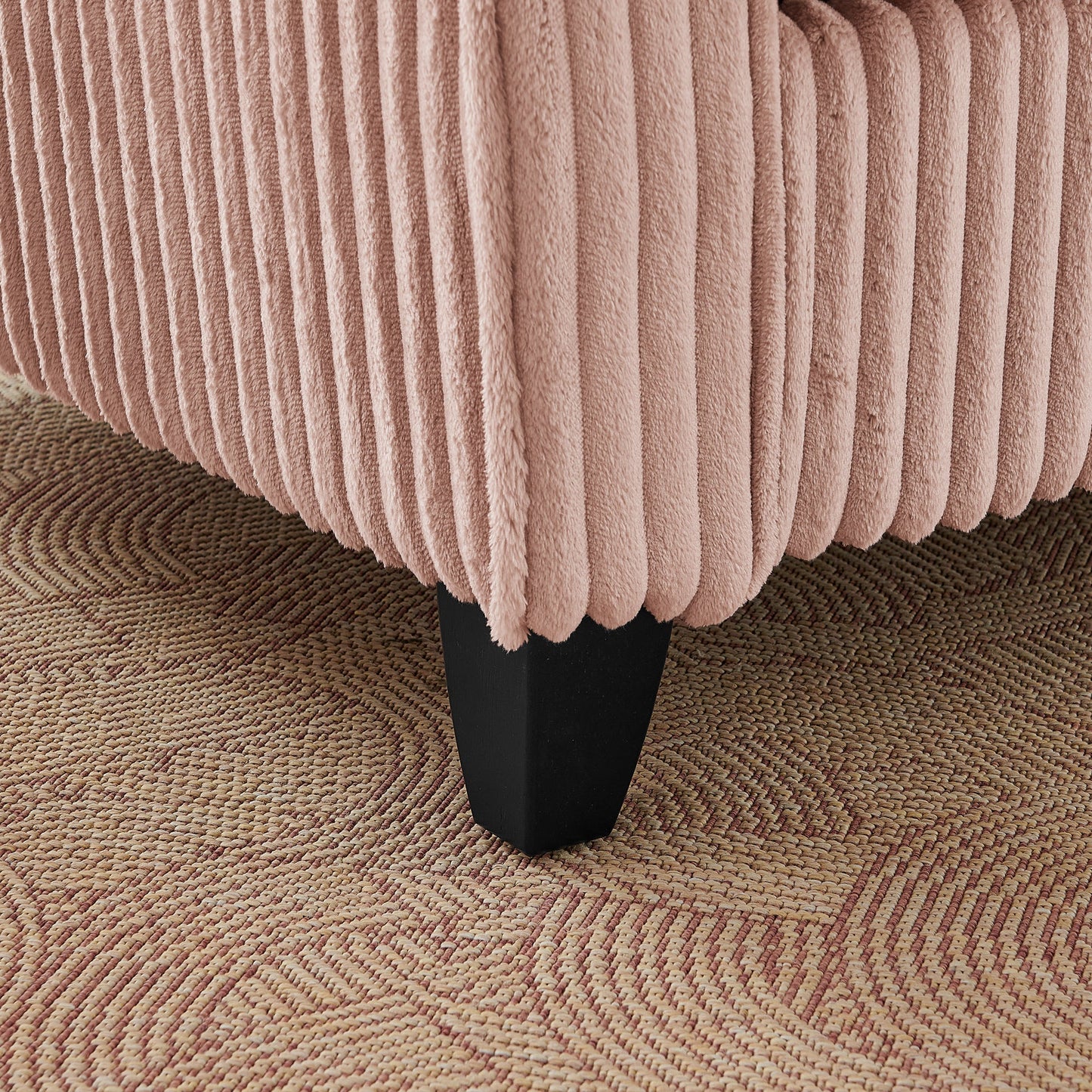 Lazy sofa chair, comfortable single-person sofa chair, with a backrest and soft seat cushion, having armrests on both sides, suitable for living room and bedroom - Pink- Montret- {{Product type}}
