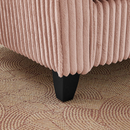 Lazy sofa chair, comfortable single-person sofa chair, with a backrest and soft seat cushion, having armrests on both sides, suitable for living room and bedroom - Pink- Montret- {{Product type}}