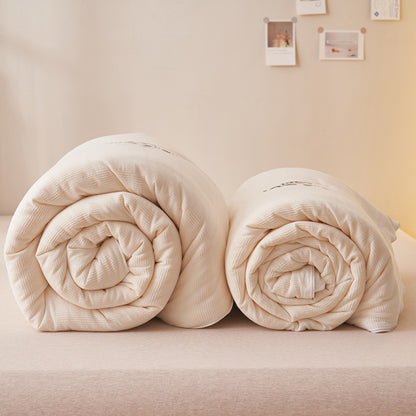 Thick Warm Cotton Bean Fiber Comforter for Adults - - quilt