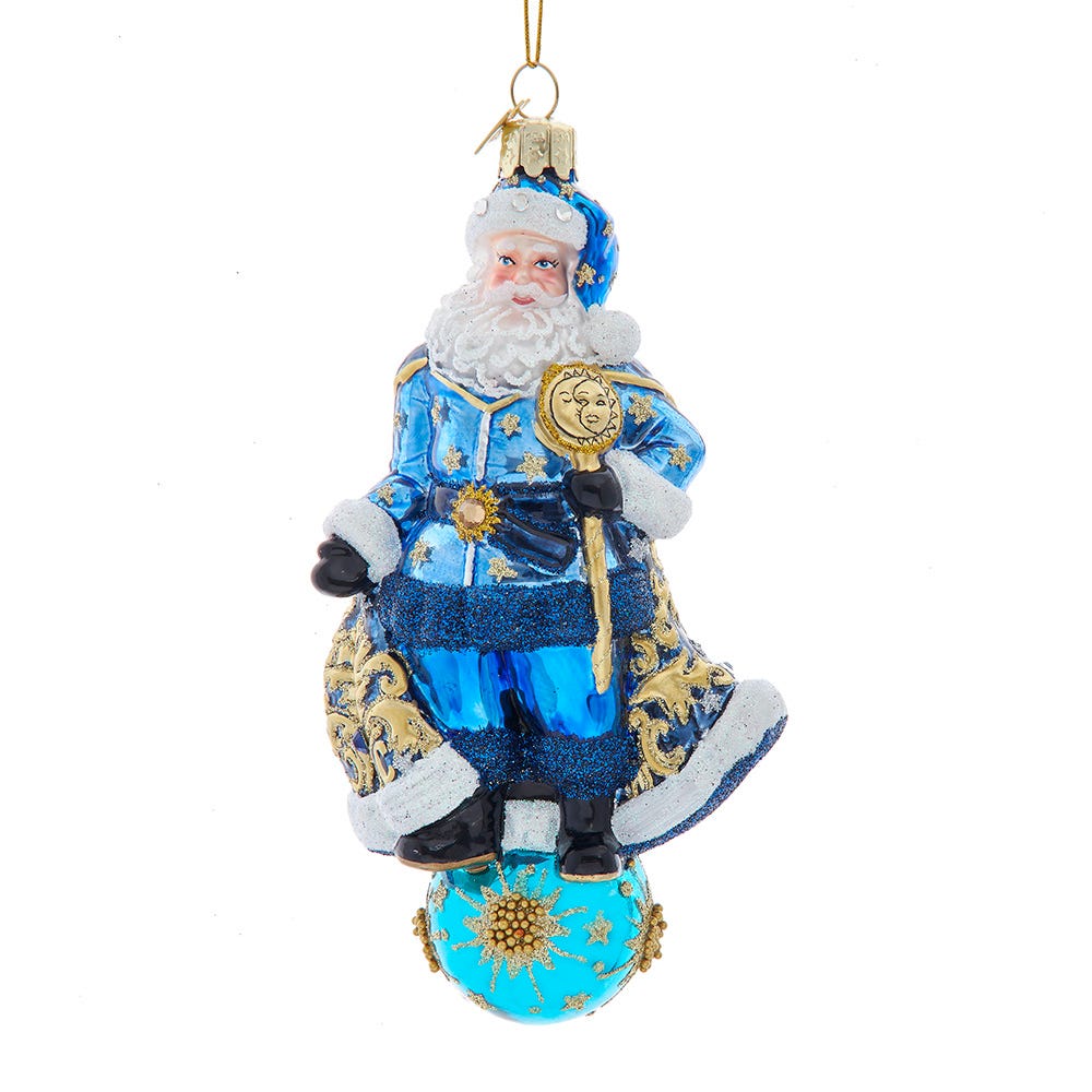 Bellissimo Glass Celestial Santa Ornament - Default Title - Christmas >> Ornaments >> Glass