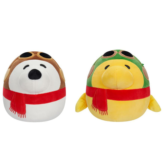 Peanuts Aviator Squishmallows Duo - 8-Inch Snoopy & Woodstock - - Snoopy Woodstock Squishmellow