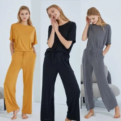 Casual Pajamas Thin Two-Piece Suit Can Be Worn Outside Women's Pajamas