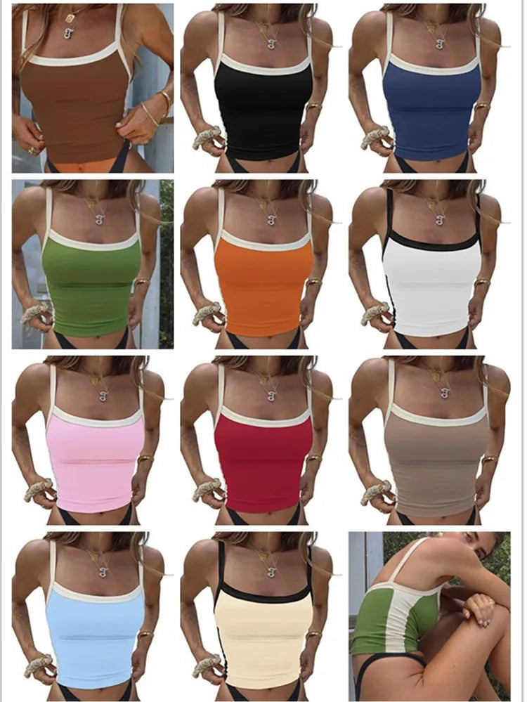 Short Basic Tank Top Cami Crop Top