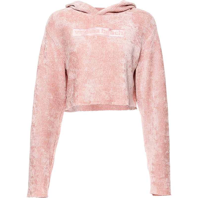 Chic Pink Embroidered Hoodie for Women - Pink (top) Uniform size - shirt