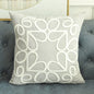 Modern Simple Pillow Cover Embroidered Cushion Cover Light Grey