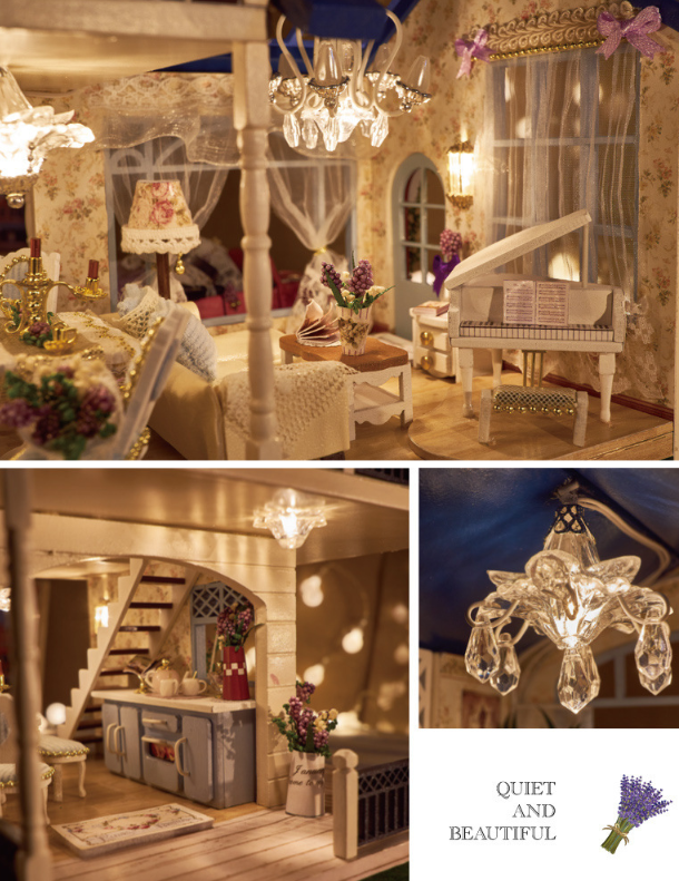 Provence Large Handmade Model House Kit - - dollhouse