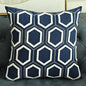 Modern Simple Pillow Cover Embroidered Cushion Cover dark blue