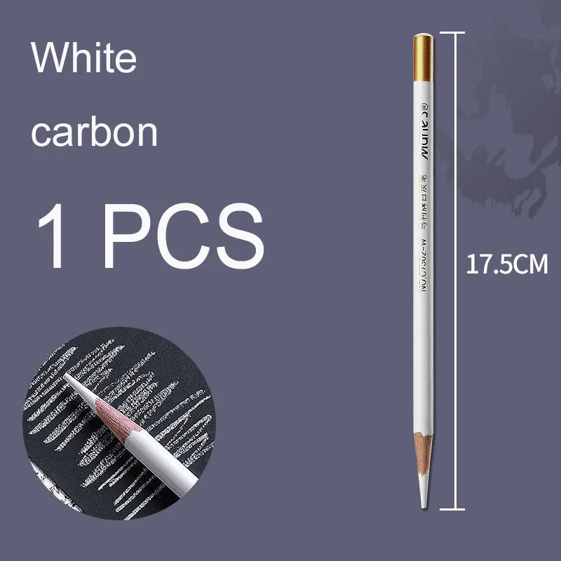 1/3/6 Pcs White Charcoal Pencil Soft Medium Hard Charcoal Art Supplies