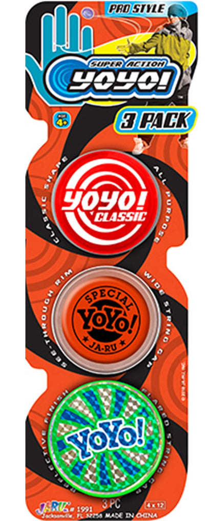 1 Pack of 3 JA-RU Yoyo Professional Bundle Yo-Yos Set - Bundle of 3 1 Pack of 3 - yo-yo
