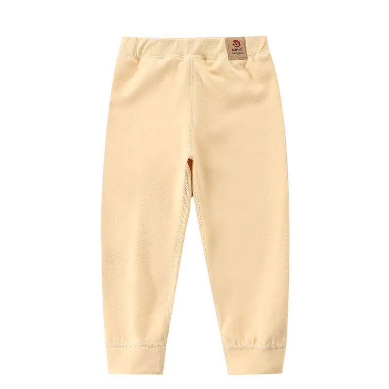 Thermal Thin Velvet Solid Pants yellow