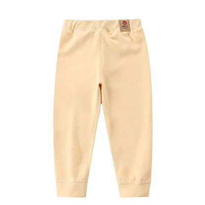 Thermal Thin Velvet Solid Pants yellow