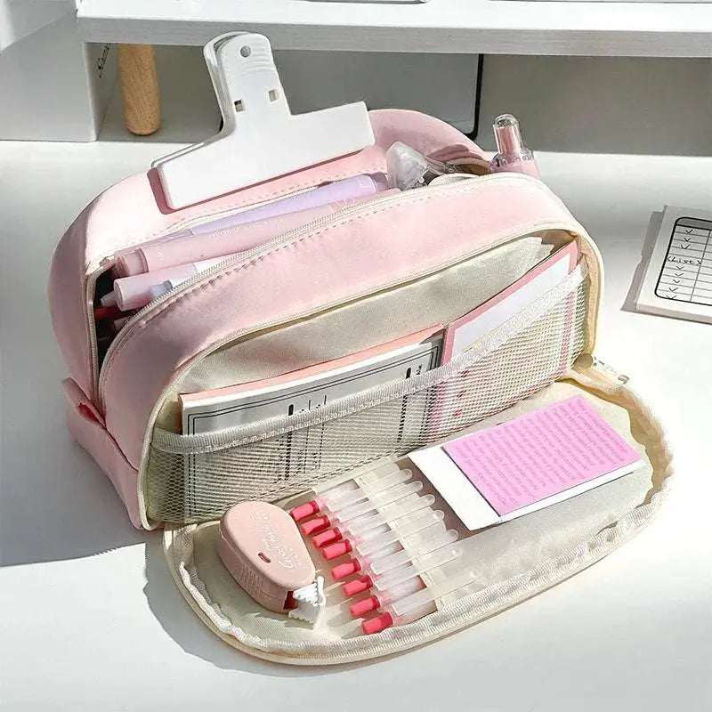 Ultra-Large Capacity Pencil Bag pink