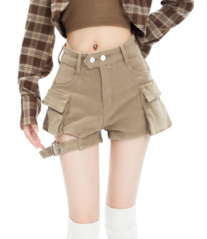 Fashionable American Retro Shorts for Women - - shorts