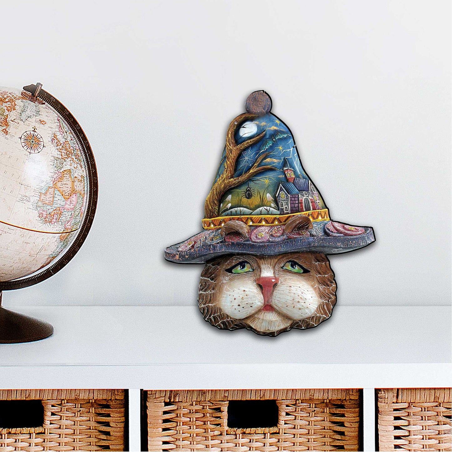 Halloween Eve Cat Halloween Door Decor by G. DeBrekht - Thanksgiving Halloween Decor - 8161039H - - Door Hangers