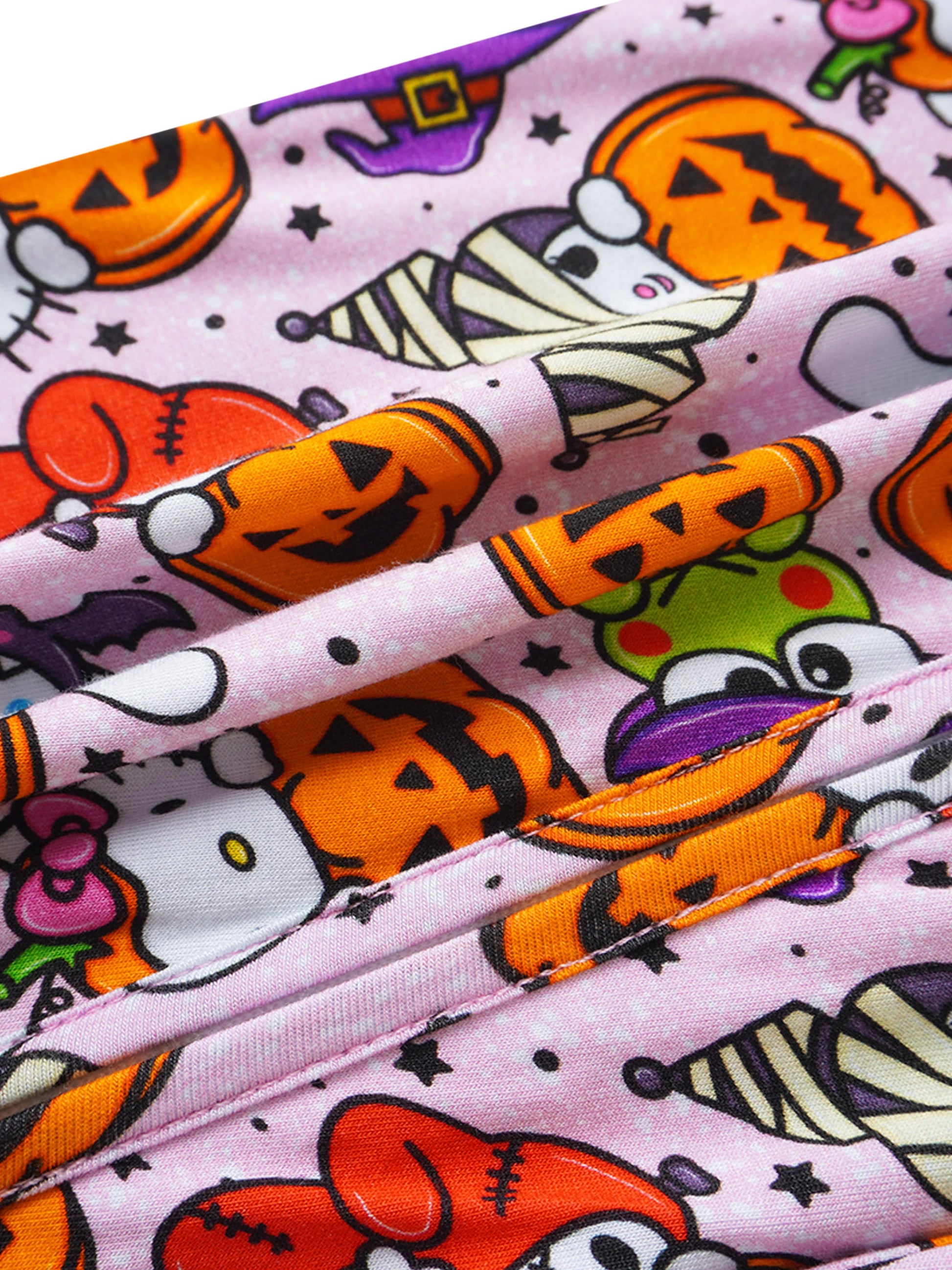 PoshTOT Sanrio Hello Kitty Pumpkin Bamboo Baby Convertible Zippy Romper - - Zippy Romper
