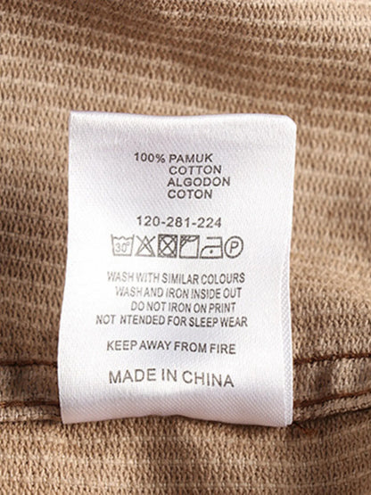 Men's Plus Size Corduroy Button Up Long Sleeve Jacket - -