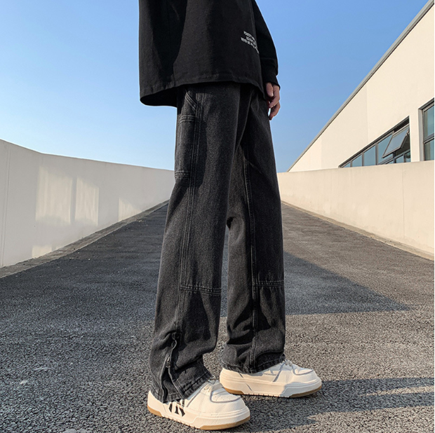 American Retro Heavy Wash Jeans - - jeans