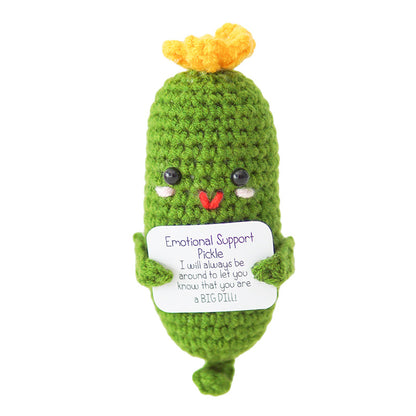 Charming Woven Cucumber Doll - Cucumber Flower Doll 11cm - decor