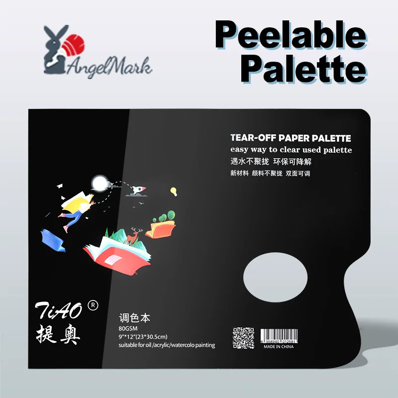 Disposable Tear-Off Palette Pad for Oil/Acrylic/Watercolor