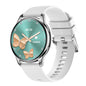 Smart Watch Ladies AMOLED Screen BT Call 300mAh silver- silicone strap