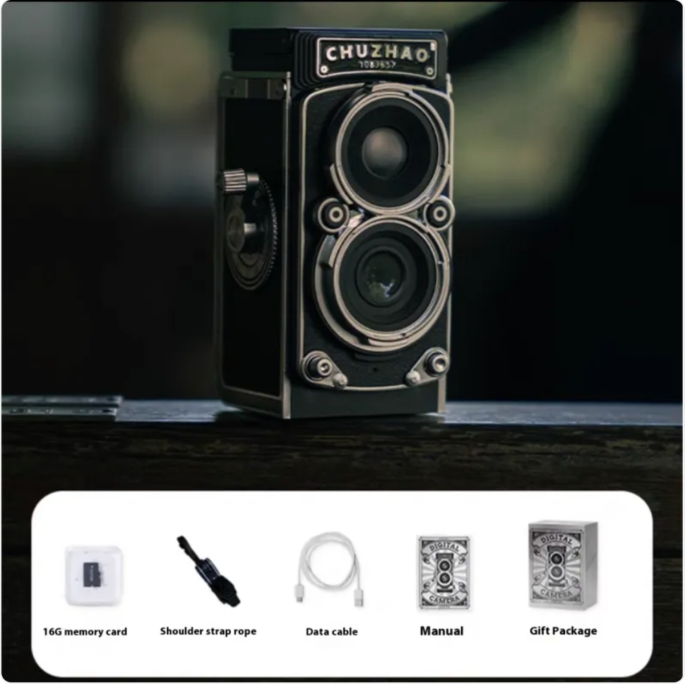 Dual-Reverse Mini Retro Digital Camera - - camera